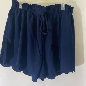 Navy blue high waisted shorts (shein)